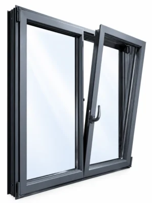 پنجره دوجداره UPVC دو حالته