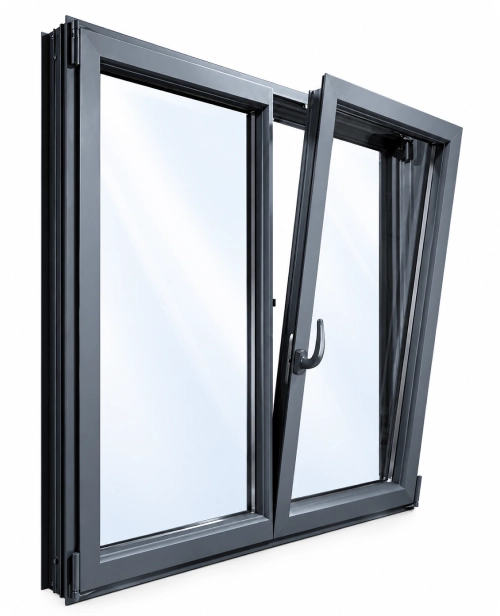 پنجره دوجداره UPVC دو حالته